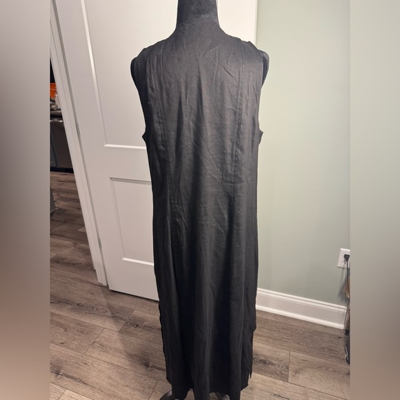 Worth New York Tank Linen blend Button Down Dress Pockets black - Picture 6 of 12